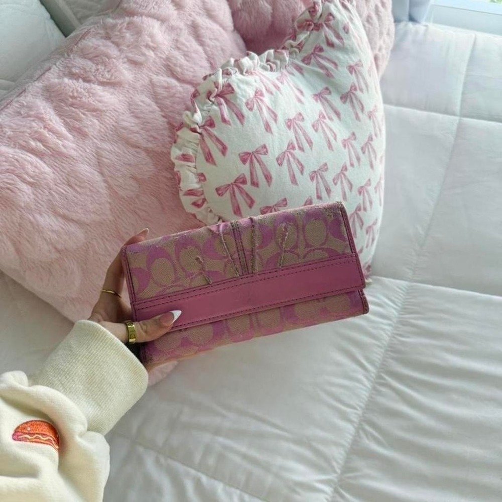 Y2K Coach Barbie‎ Pink Monogram Wallet